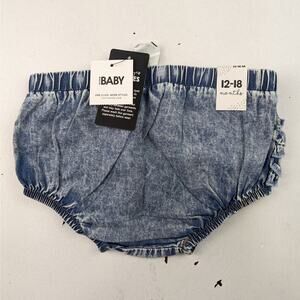 Cotton On Kids Soft Denim Ruffle Bloomers - 12-18 Months